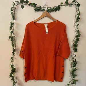 Chico’s Burnt Orange Sweater L